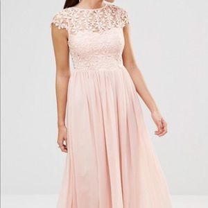 Short sleeve crochet maxi dress